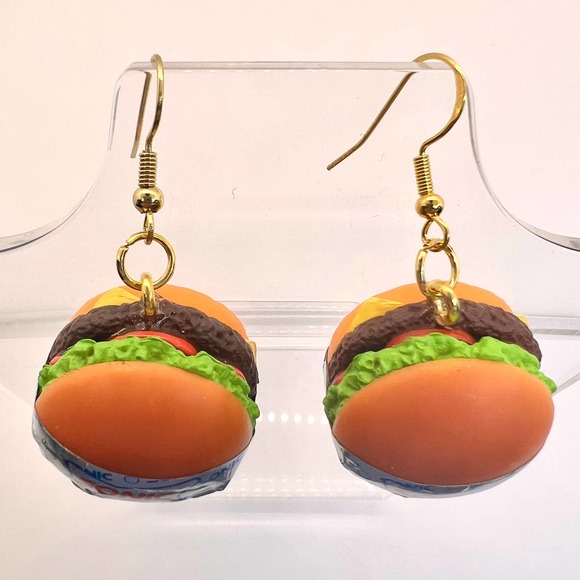 Sonic Burger Earrings - Mini Brands Earrings - Food Earrings - Hamburger Earring - Picture 2 of 11